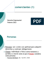 De Los Comerciantes (1) : Derecho Empresarial Febrero 2023