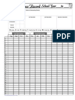 Attendance Chart - Black Line 1 Child