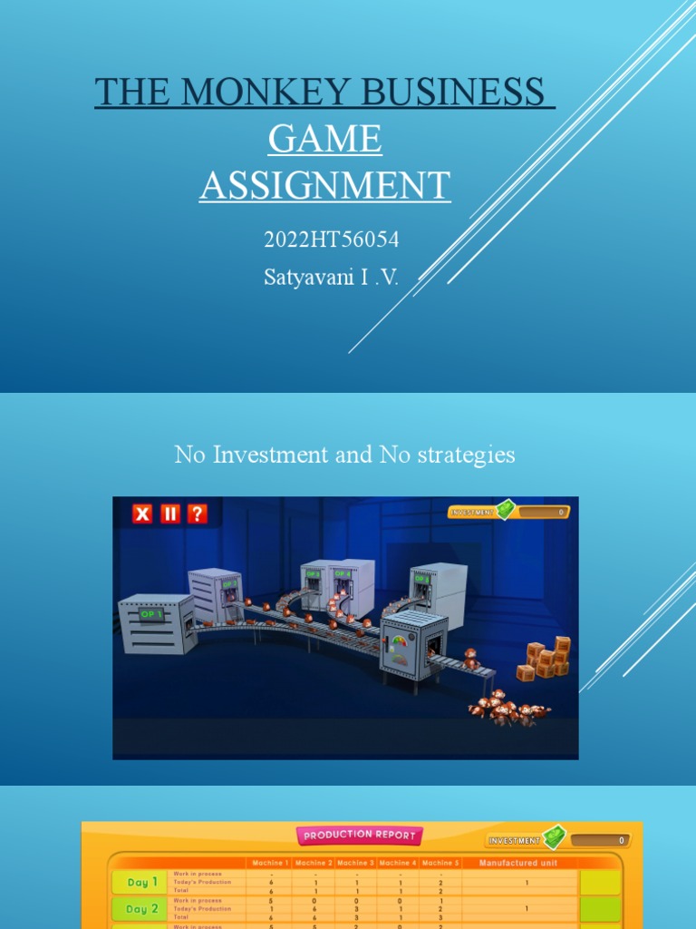 Monkey Business Game Strategy Analysis | PDF | Business