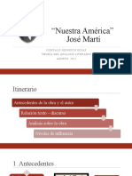 "Nuestra América" José Martí: Gonzalo Heinrich Rojas Teoría Del Análisis Literario AGOSTO, 2021