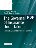 The Governance of Insurance Undertakings: Pierpaolo Marano Kyriaki Noussia Editors