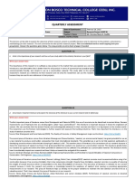 Quarterly Assessment Research Progress