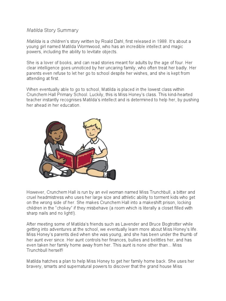 Matilda: A Summary of the Story | PDF | General Fiction
