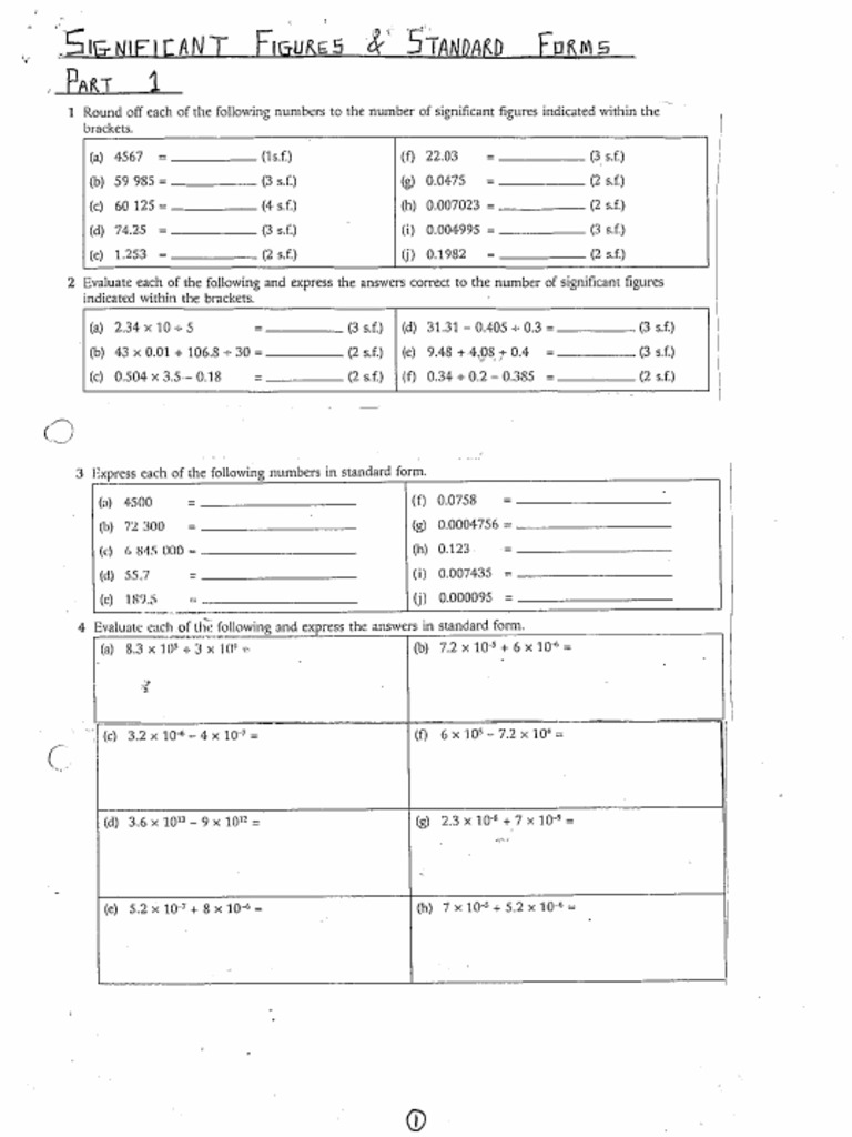 F 3 MMstandard Form Notes | PDF