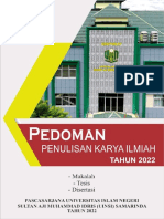 Buku Pedoman Teknik Penulisan Karya Ilmiah Pascasarjana UINSI Samarinda 2022