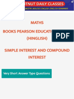 Maths Books Pearson Education Maths (Hinglish) Simple Interest and Compound Interest