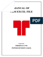 Manual of CBM Excel File