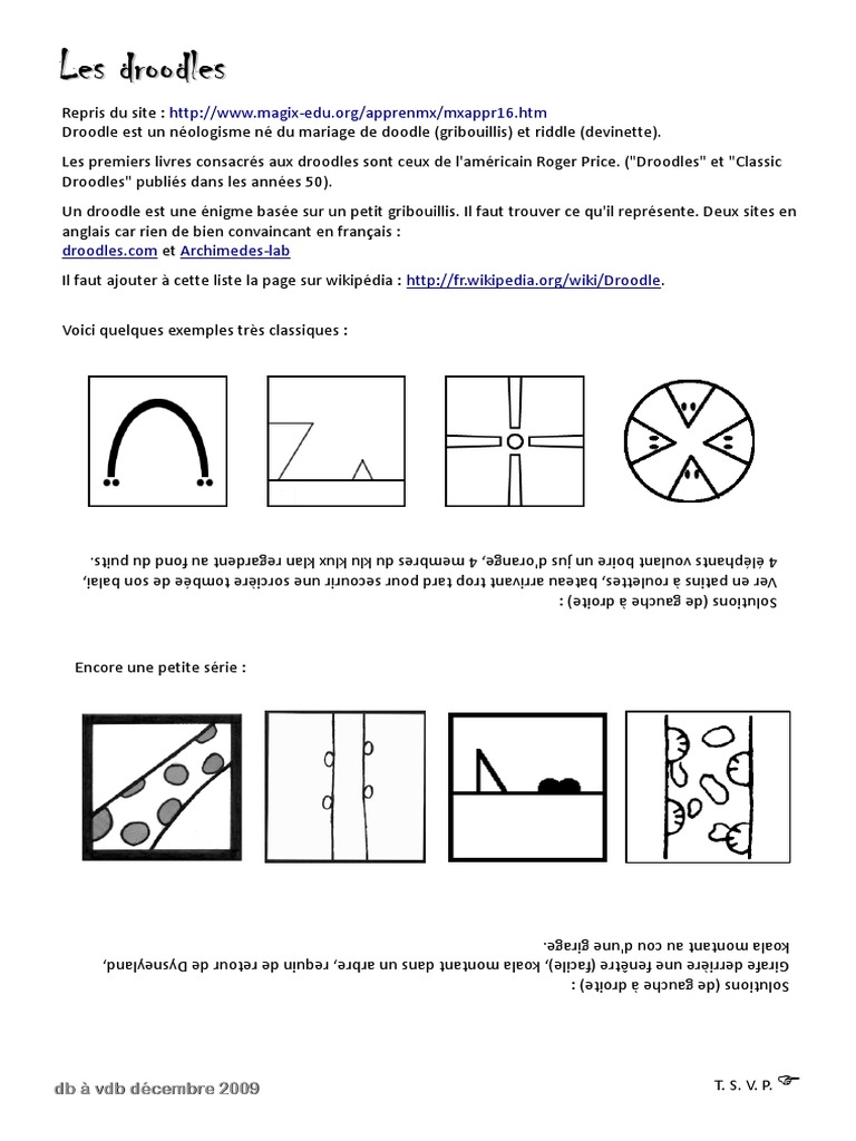 Introduction aux droodles et leur création | PDF