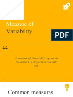 Measure of variability