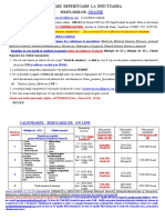 Precizări Referitoare La Efectuarea Simulărilor: On-Line