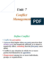 Unit: 7: Conflict Management