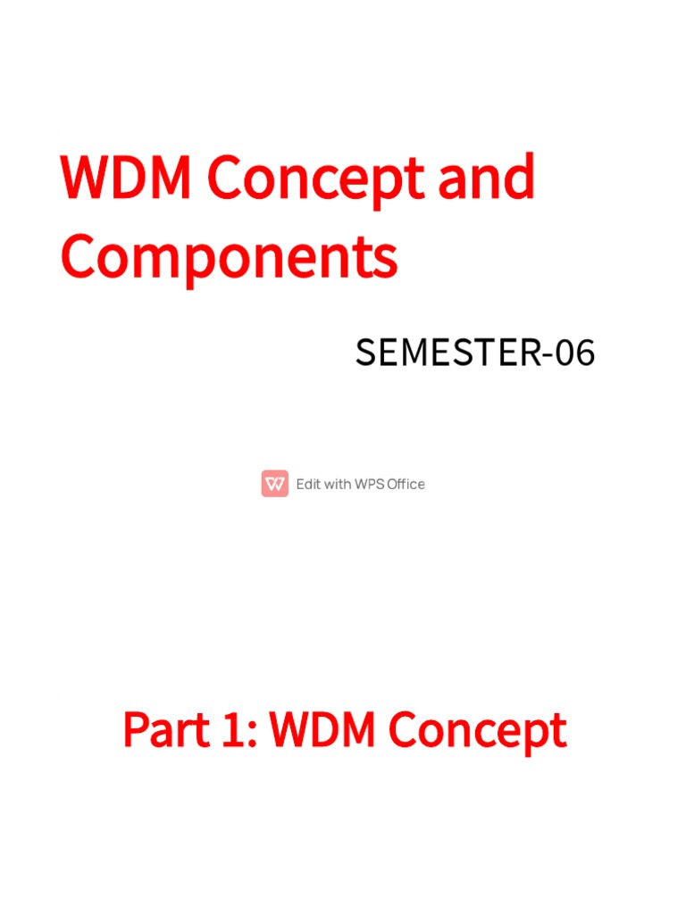 Wdm Concept And Components 1 Pdf Wavelength Division Multiplexing