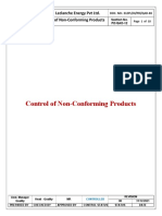 Procedure For Control of Non-Conforming Product