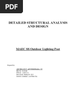 Detailed Structural Analysis and Design: MAEC SS Outdoor Lighting Post