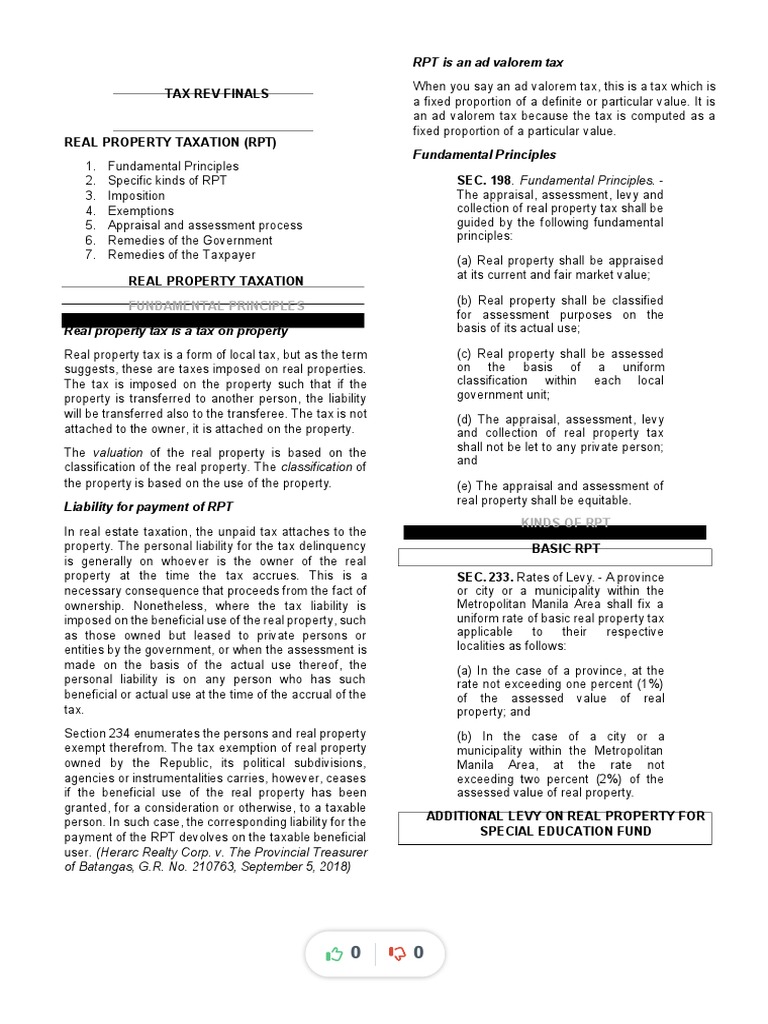 Understanding Real Property Tax (RPT) | PDF | Taxes | Property Tax