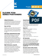 Dezurik p200 Series Analog Positioners p200 Series Positioners Technical 80 - 01 - 5