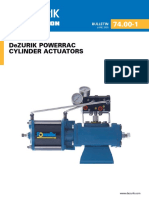 Dezurik Powerrac Cylinder Actuator Powerrac Cylinder Actuator Bulletin 74 - 00 - 1