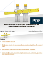 Instrumentos de Medición y Verificación de Magnitudes Lineales y Angulares