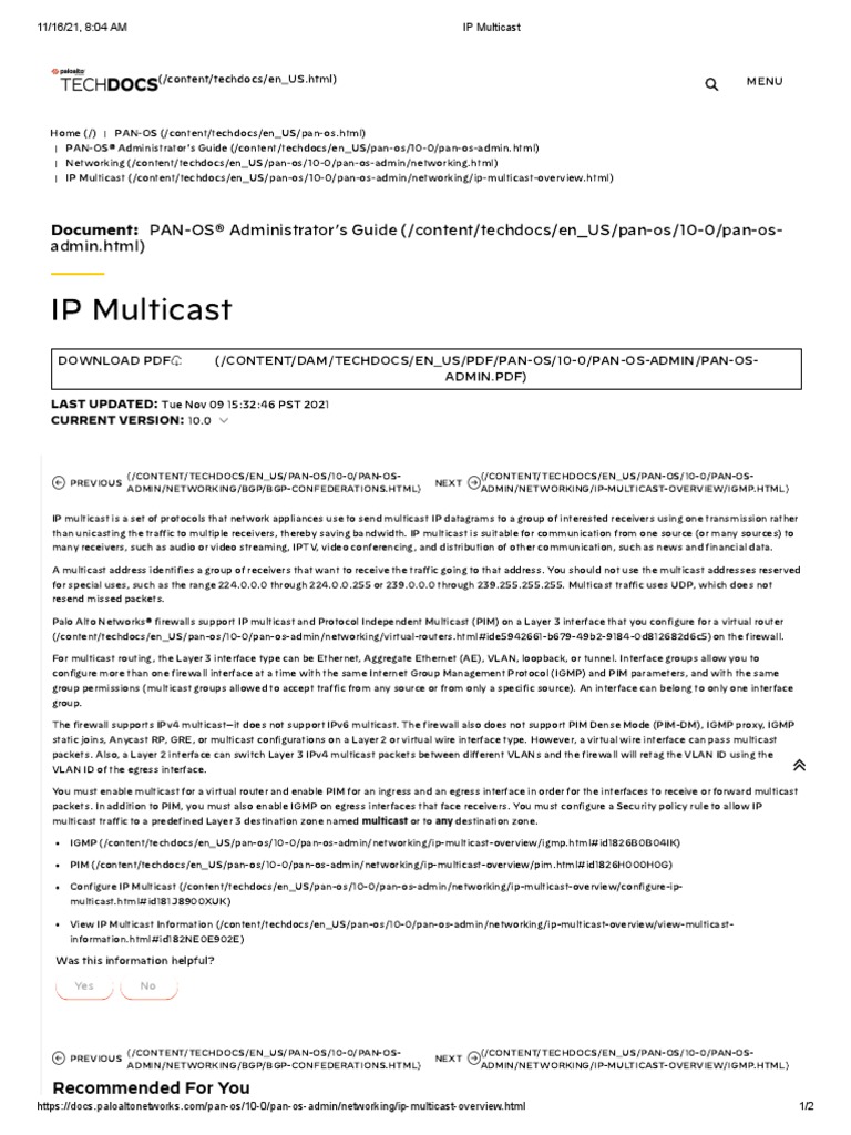 IP Multicast | Download Free PDF | Multicast | Internet Protocols