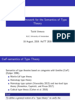 A General Framework For The Semantics of Type Theory