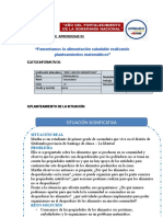 Plan de alimentación saludable con matemáticas