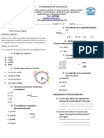 Examen de Matematicas 19 de Enero