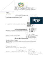 Concurso público para técnico de 3a classe