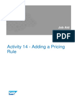 Activity 14 - Adding A Pricing Rule: Job Aid