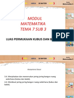 Modul Matematika Tema 7 Sub 3: Luas Permukaan Kubus Dan Balok