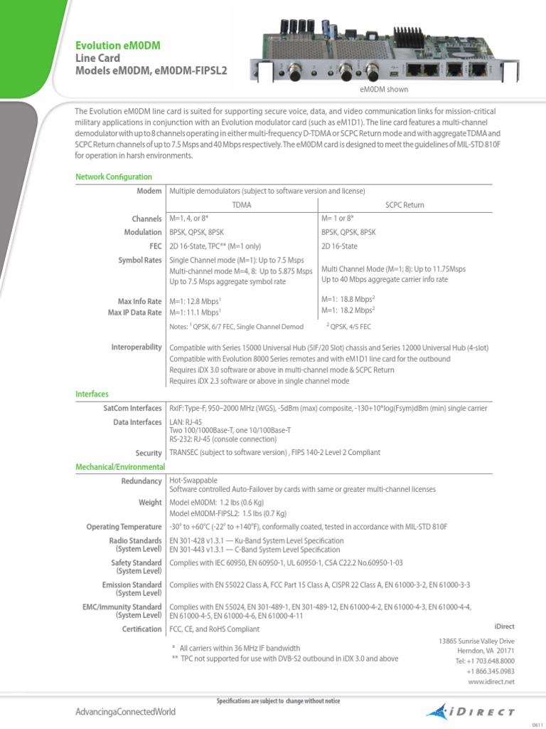Military-Grade Line Card Specs | PDF | Telecommunications | Information ...