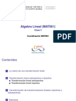 Algebra Lineal (MAT061) : Clase 5