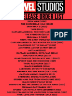 Mcu Release Order List