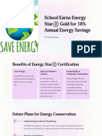 School Earns Energy Star Annual Energy Savings: ® Gold For 18%