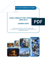 Legal Liability For Supervisors (Mhs Act) : Learner Guide