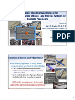 Development of An Improved Protocol For Structural Evaluation of Dowel Load Transfer Systems For Concrete Pavements