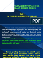 Standart Toleransi Internasional Ukuran Pada Gambar Teknik: Oleh: M. Yusuf Rahmansyah Siahaan