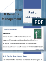 Compensation & Benefits Management: Job Evaluation