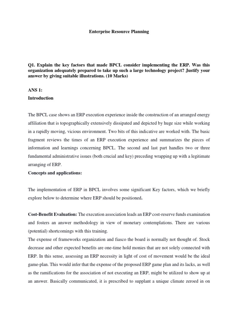 Enterprise Resource Planning | PDF | Enterprise Resource Planning