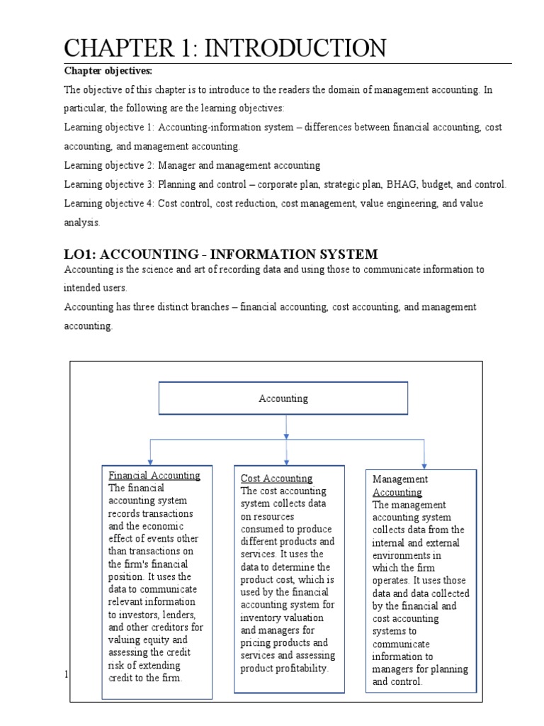 Introduction to Management Accounting Concepts | PDF | Strategic ...