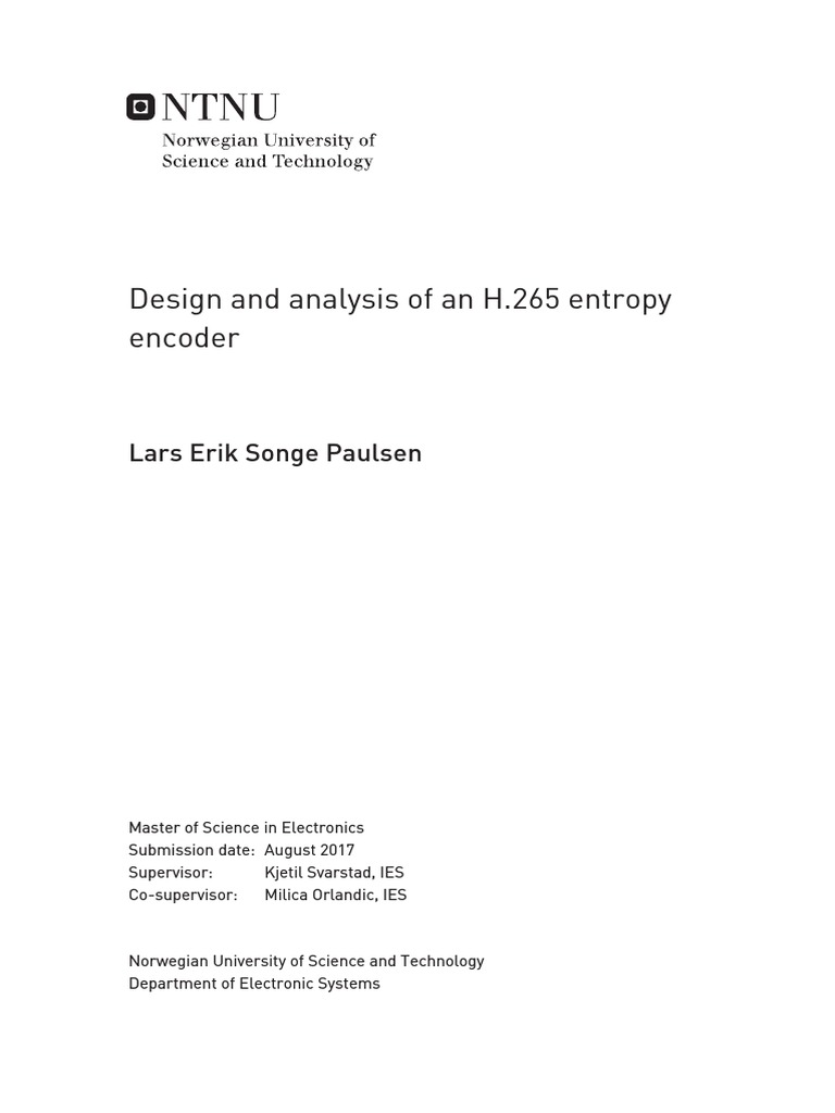 H.265 CABAC Encoder Design Analysis | PDF | Data Compression | Computer ...