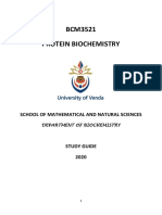 BCM3521 STUDY GUIDE 2020 - Protein Biochemistry