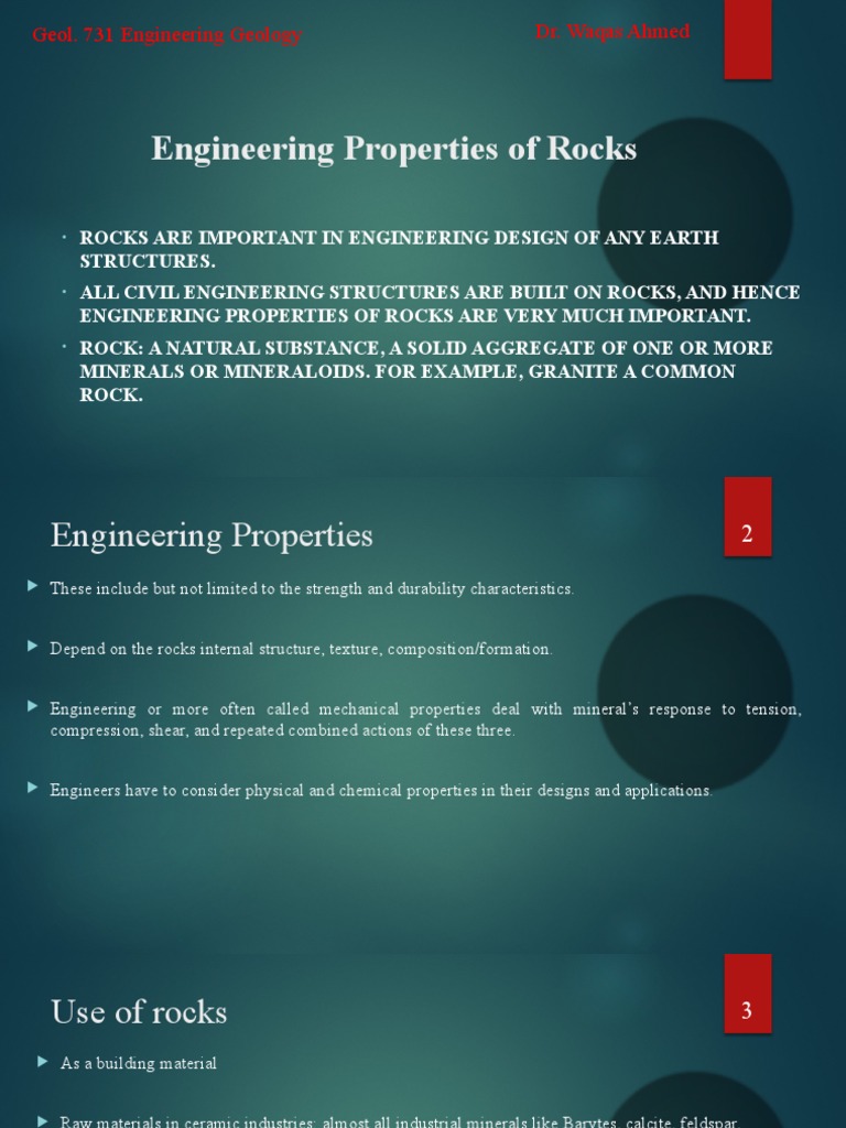 Engineering Properties of Rocks | PDF | Deformation (Engineering ...