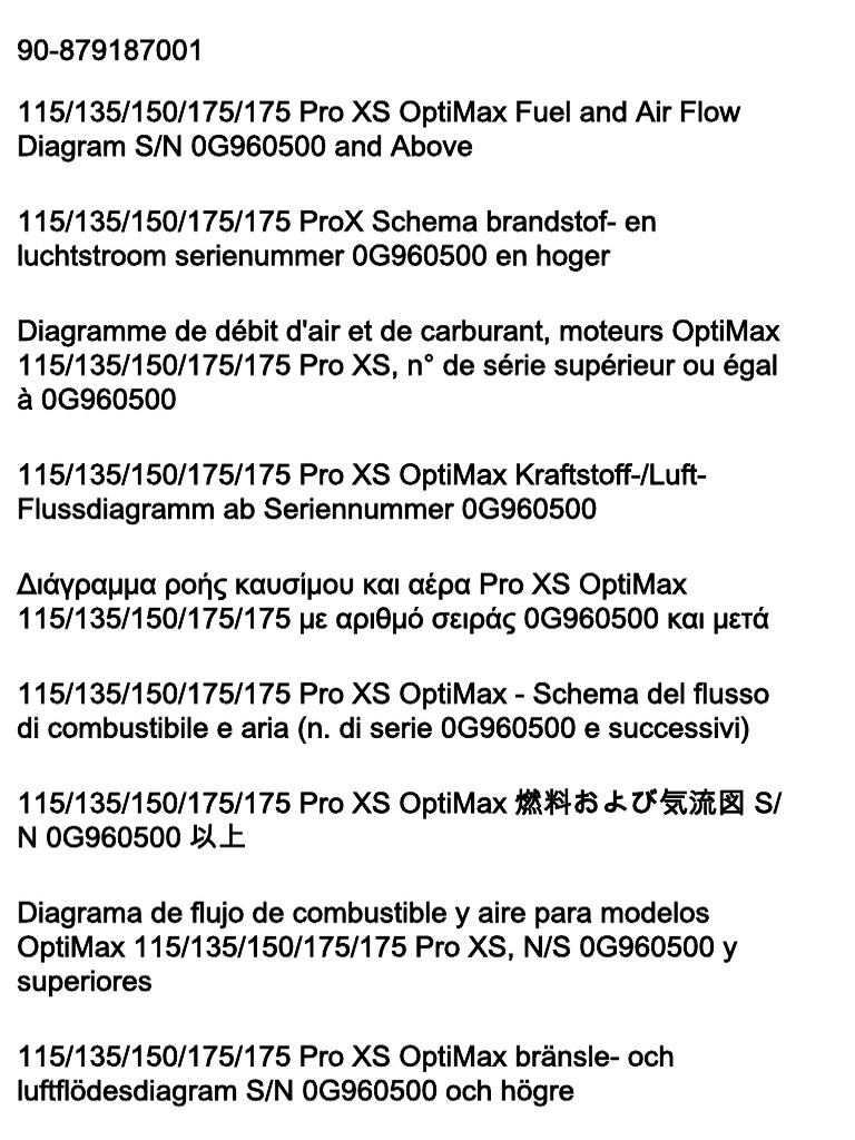 Schemat Mercury Optimax 175 PDF Liquides Matériaux
