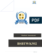 BSBTWK502 - Student Assessment