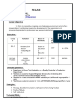 Resume: Shaik Musthafa Ali