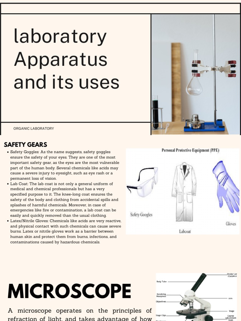 Laboratory Apparatus and Safety Gear | PDF | Personal Protective ...