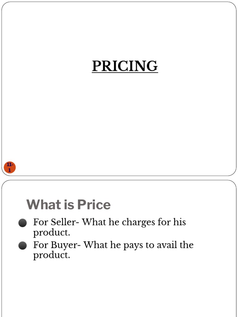 Pricing Unit Ii Pdf Pricing Prices