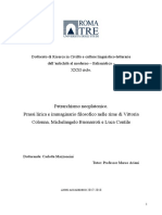 Petrarchismo Neoplatonico. Prassi Lirica e Immaginario Filosofico Nelle Rime Di Vittoria Colonna, Michelangelo Buonarroti e Luca Contile