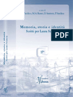 Memoria, Storia e Identità Scritti Per Laura Sciascia: M. Pacifico, M.A. Russo, D. Santoro, P. Sardina