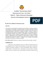 Políticas de Educação Primária em Moçambique